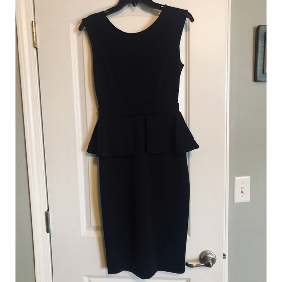 The Limited Dresses & Skirts - The Limited Black Peplum Midi Dress, Size XS